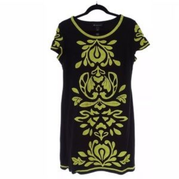 INC EMBROIDERED KNIT SHIFT DRESS - Picture 2 of 3